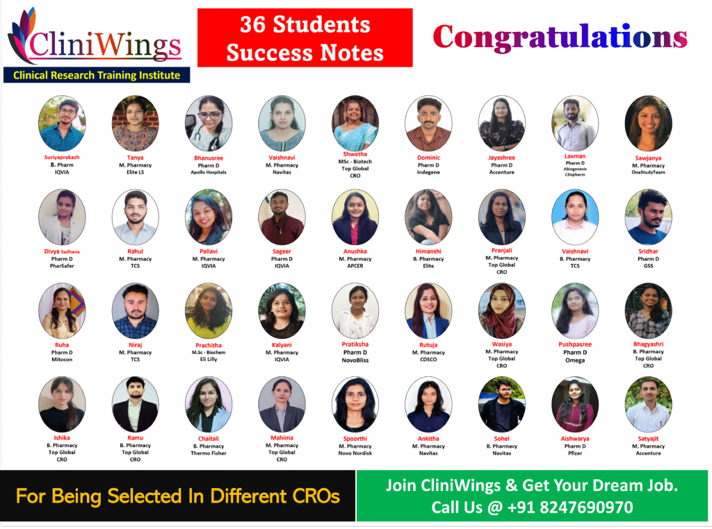 36 success notes: selected across leading CROs and pharma teams