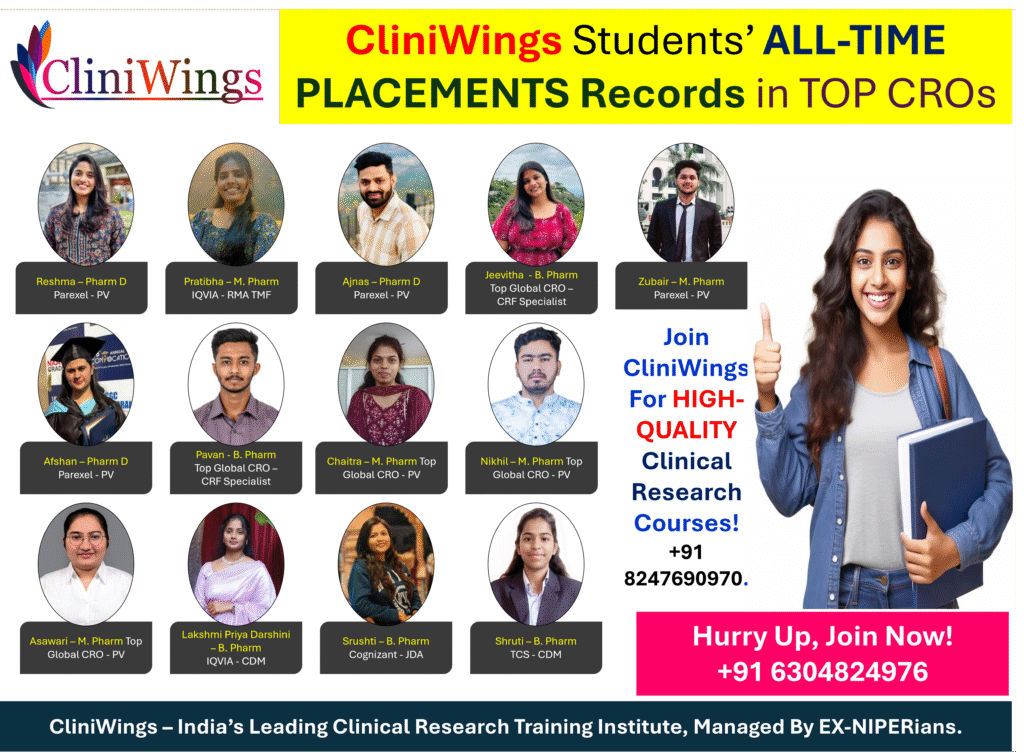 Thirteen new placements: PAREXEL, IQVIA, Cognizant, TCS & global CROs