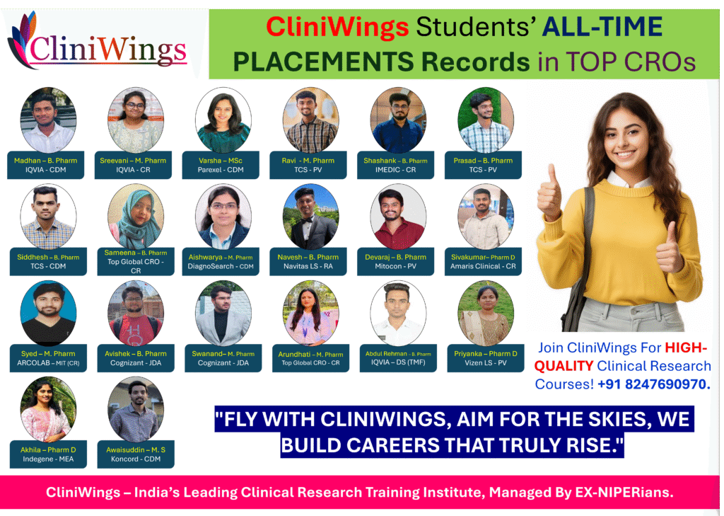 Twenty success stories: placements across IQVIA, PAREXEL, TCS, Cognizant & more